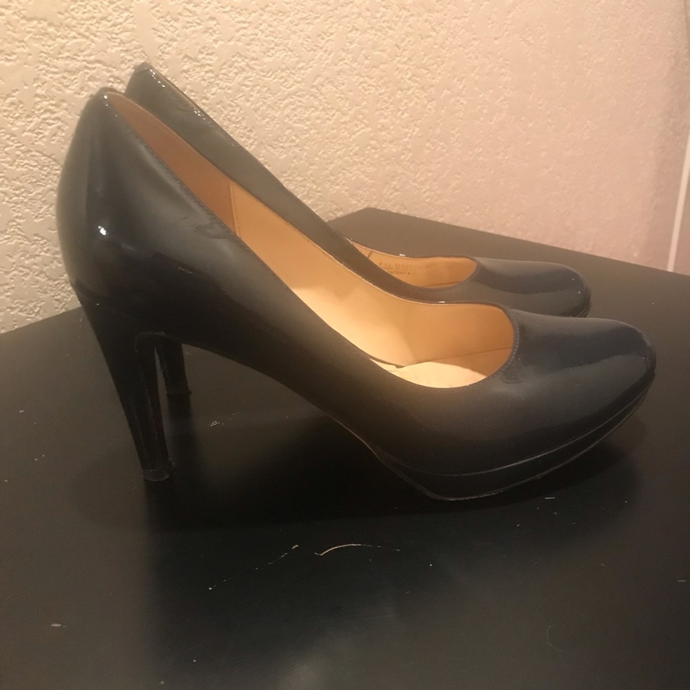 Cole Haan Navy Patent Leather High Heels Shoes